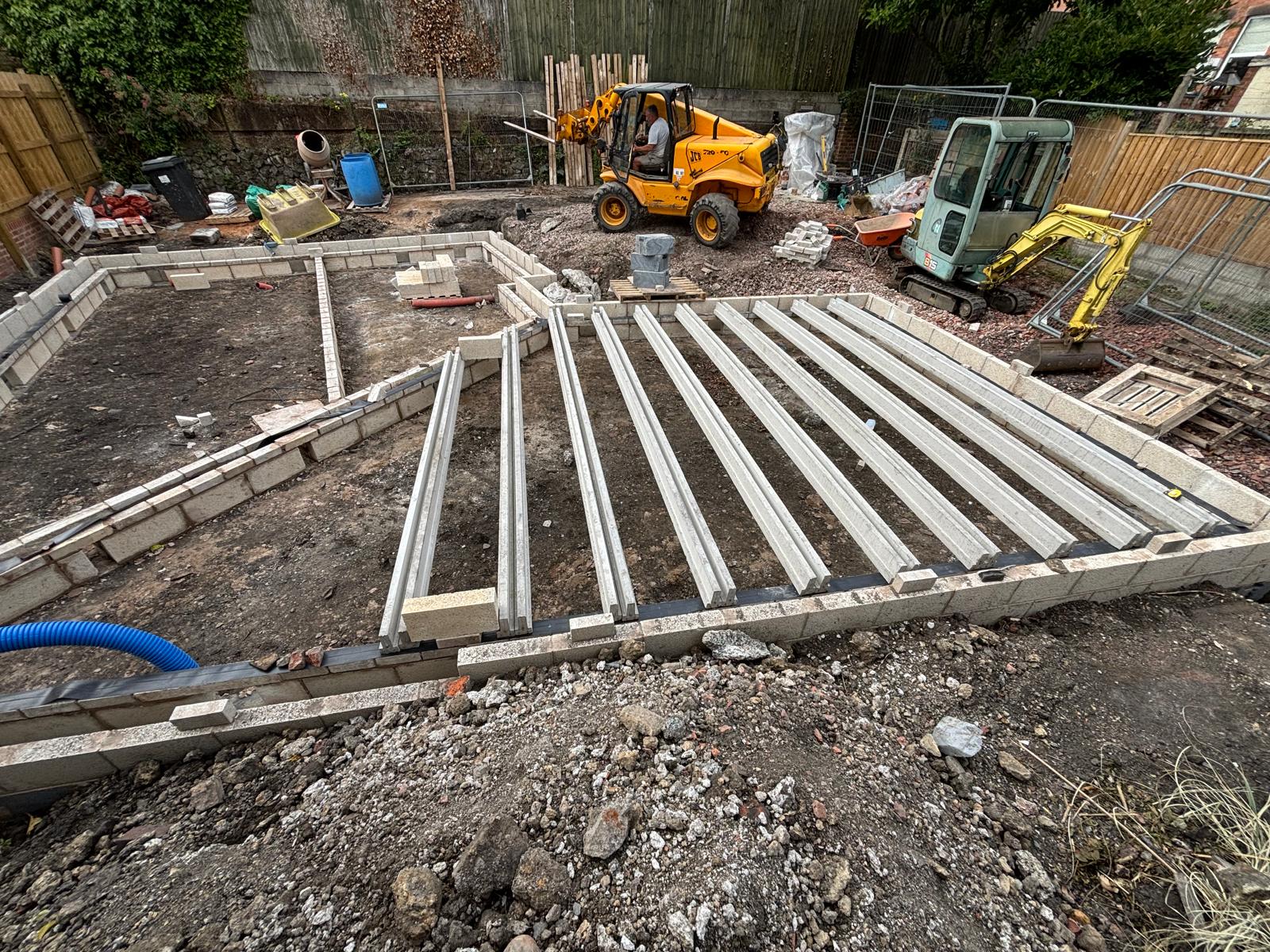 Small residential development groundworks